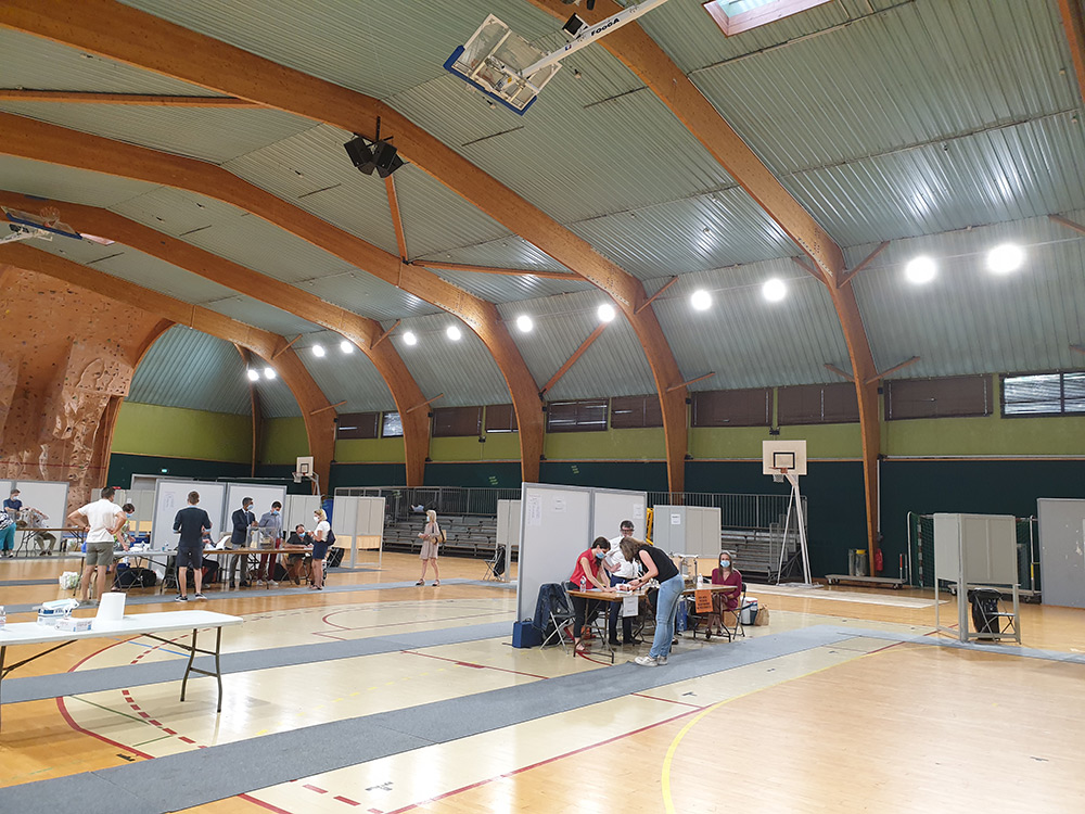 éclairage Led salle sportive Gymnase Sportif Boivin Dijon